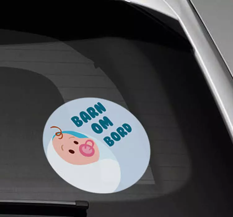 Navn baby klistermærke baby om bord klistermærke - TenStickers
