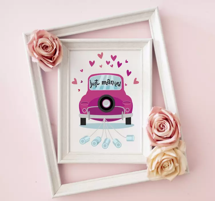 Netop gift bryllup klistermærke - TenStickers