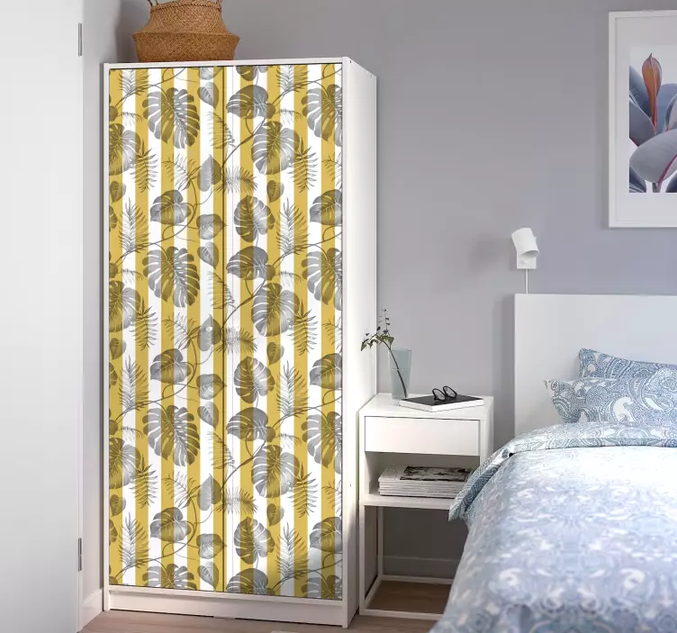 Blad og plantemotiv klistermærke - TenStickers