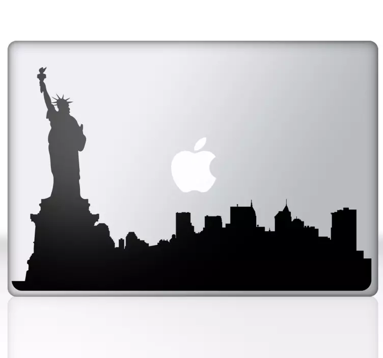 New York silhuet laptop sticker - TenStickers