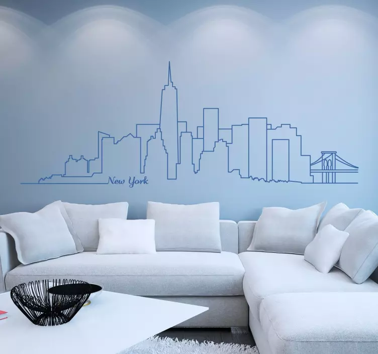 New York silhuet wallsticker - TenStickers