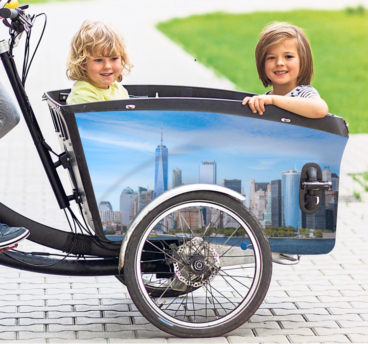 New york skyline klistermærke til ladcykel - TenStickers