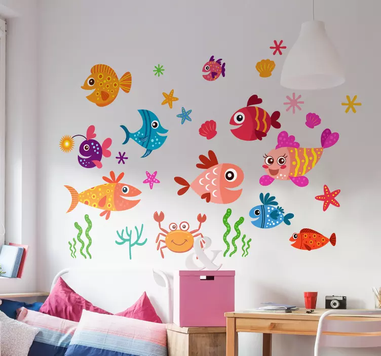 Wallstickers til børn Nilen fisk mærkat - TenStickers