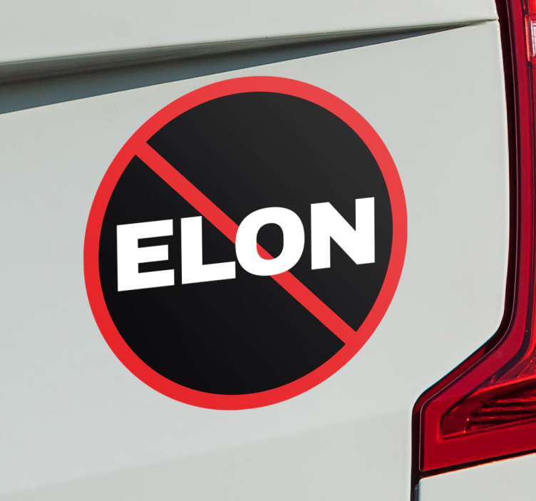 no elon klistermærke til bil - TenStickers
