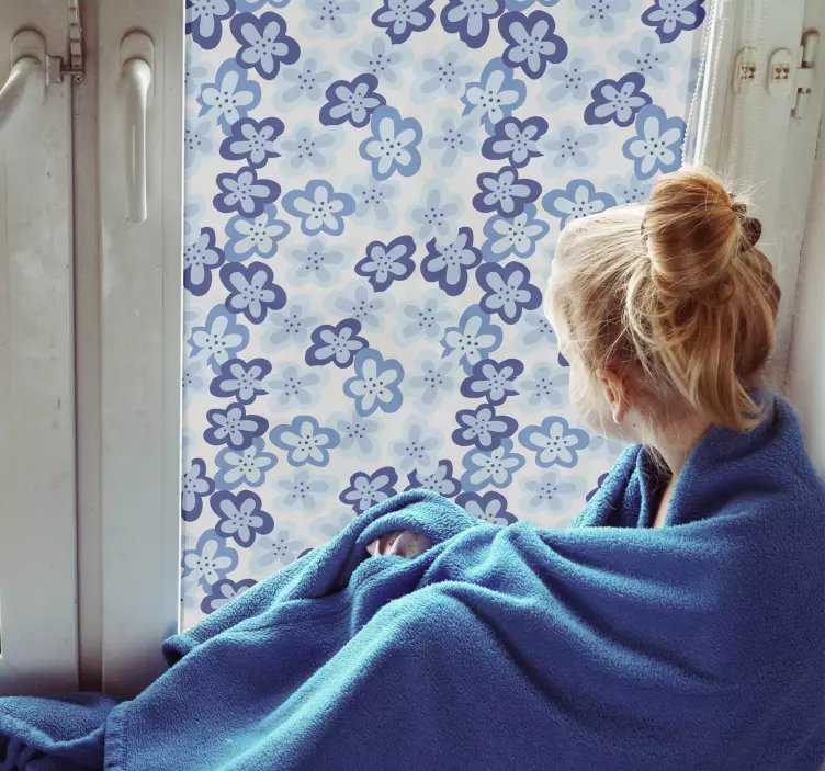 Nordisk blomstermønster klistermærker til vinduer - TenStickers