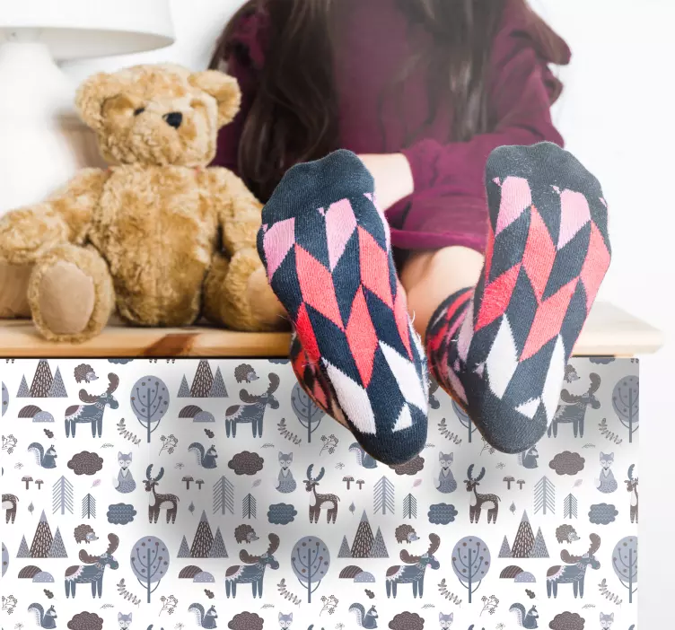 Nordiske dyr folie til møbler - TenStickers