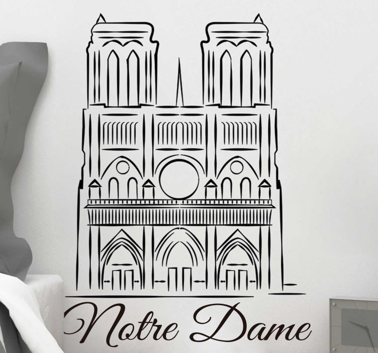 Notre dame stue vægindretning - TenStickers