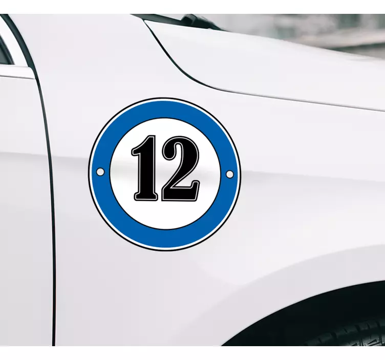 Fodbold blå cirkel klistermærke til bil - TenStickers