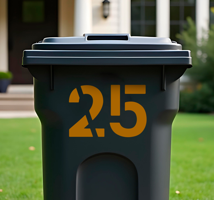 Numerisk stil numre container klistermærke - TenStickers