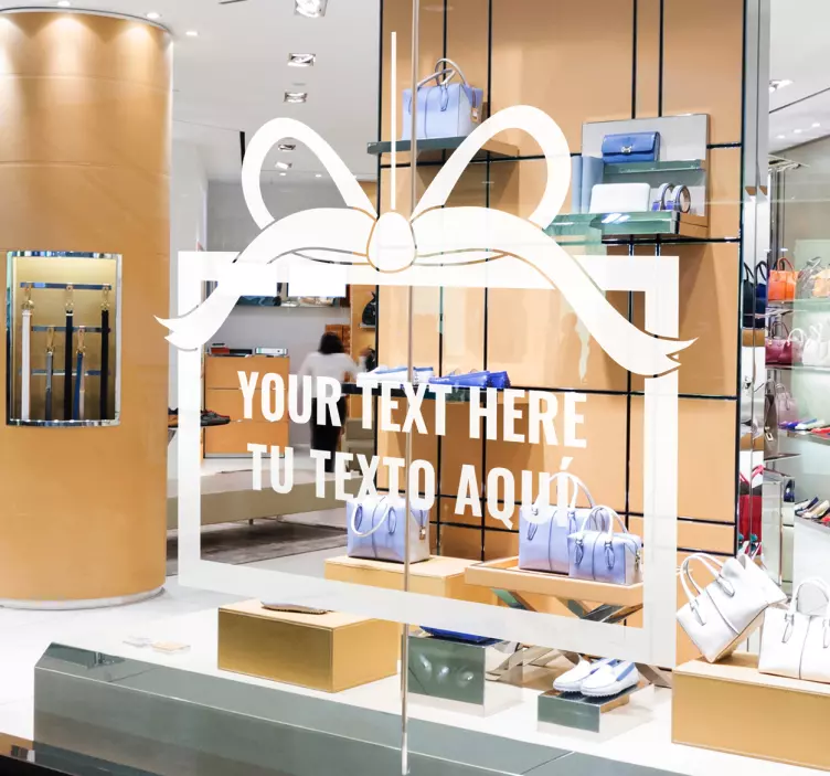 Nuværende æske jul klistermærke - TenStickers