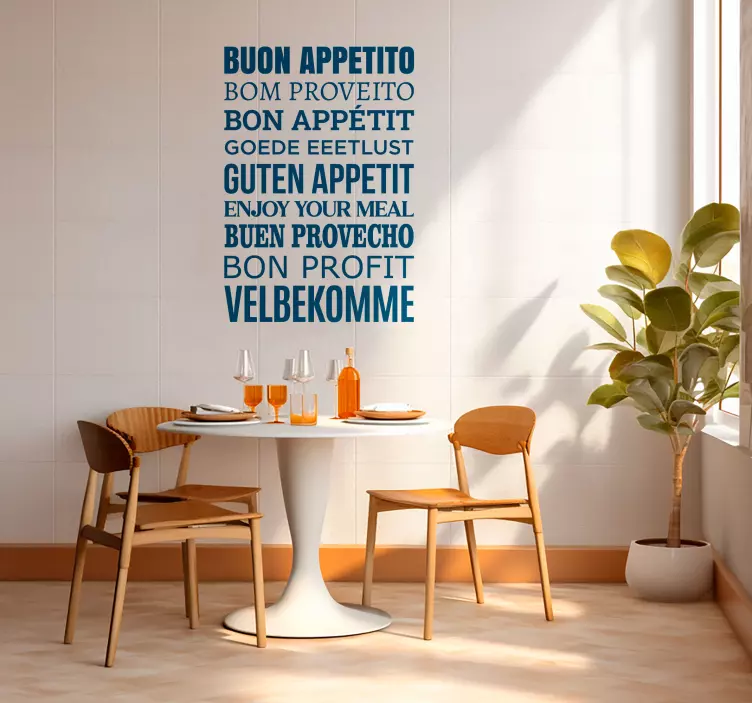Nyd din måltid wallsticker - TenStickers