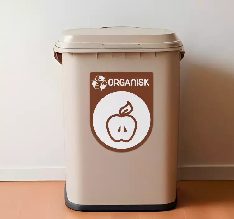 økologisk genbrug beholder wallsticker - TenStickers