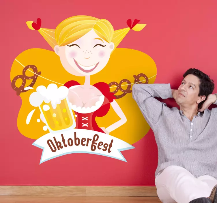 Oktoberfest øl fest klistermærke - TenStickers