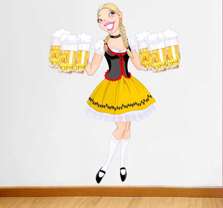 Oktoberfest øl klistermærke - TenStickers