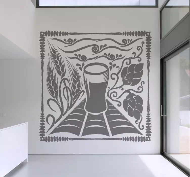 øl oprindelse illustration dekal - TenStickers