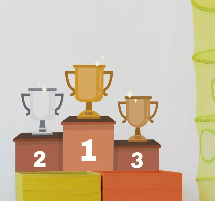 Olympisk podium vægklistermærke - TenStickers