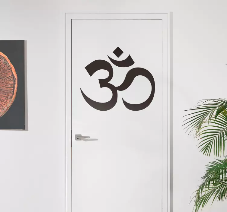 Om hinduisme symbol dørklistermærke - TenStickers