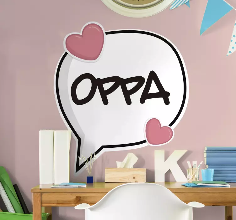 Oppa kpop musik vægklistermærke - TenStickers
