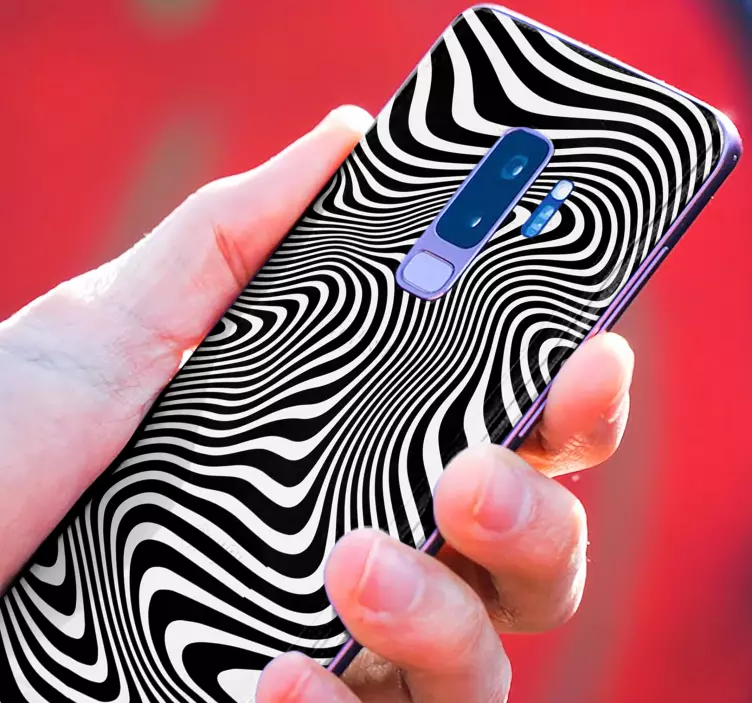 Optisk illusion samsung skin - TenStickers