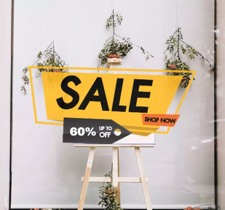 Orange sort fredag vinduesmærkat - TenStickers