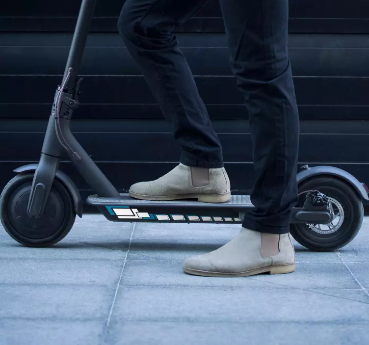 Påhængkøretøj kvadrat Klistermærke til scootere - TenStickers