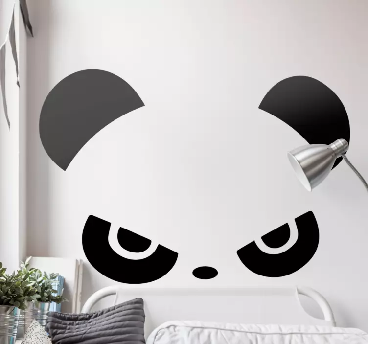 Panda ansigtsudtryk klistermærke - TenStickers