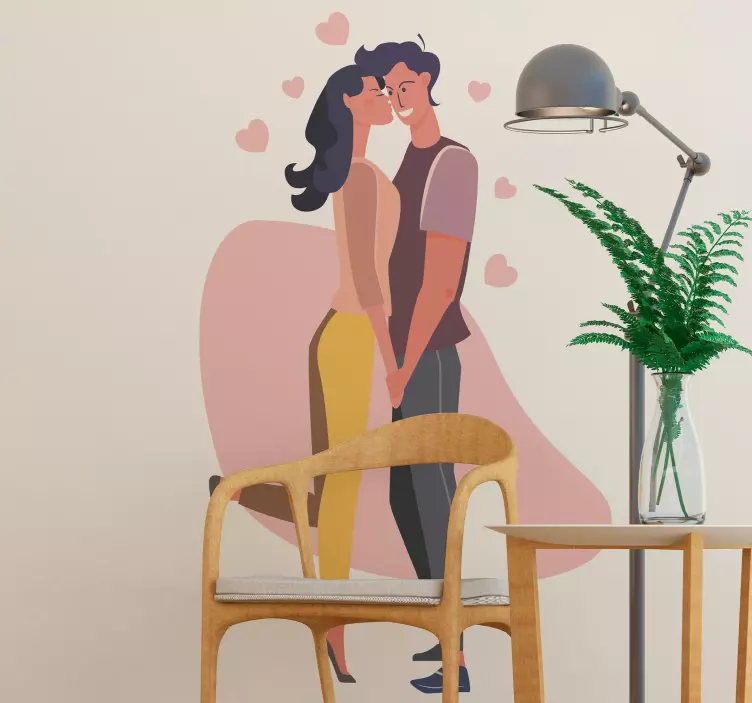 Par holder hænder elsker klistermærke - TenStickers