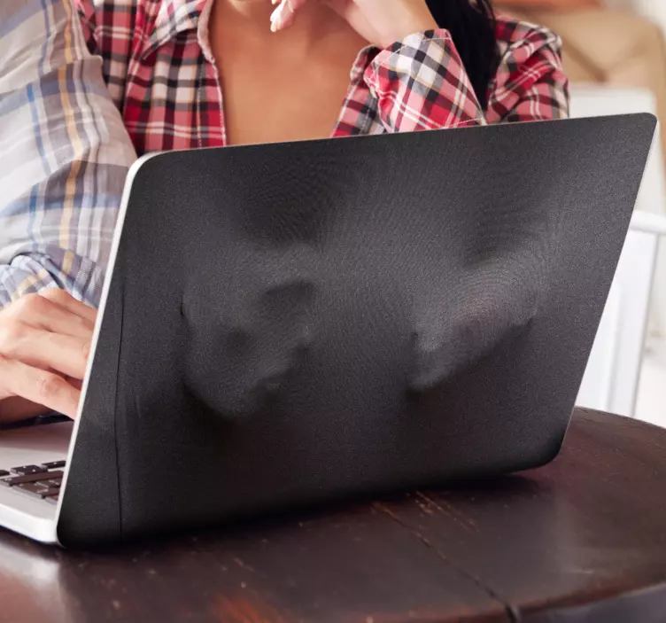 Par på lærred laptop klistermærke - TenStickers