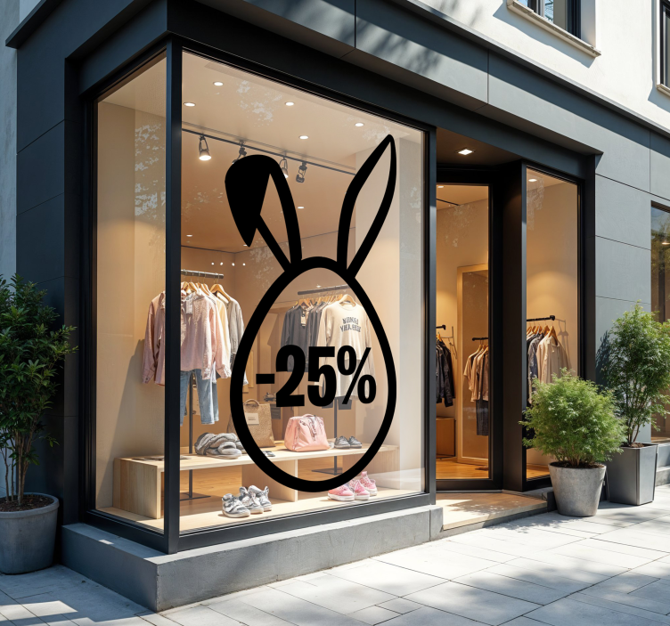 Påskedag rabat butiksvinduer klistermærke - TenStickers