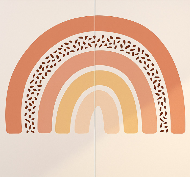 Paster halv regnbue folie til møbler - TenStickers