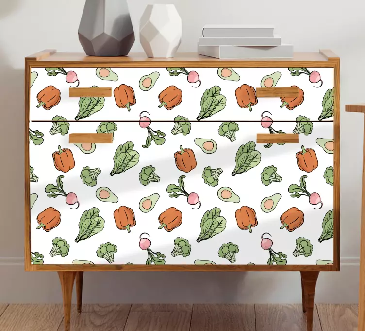 klistermærker med peber og avocado design - TenStickers