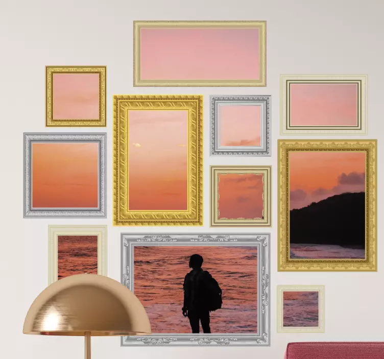 Personaliserbar samling billedramme mærkat - TenStickers