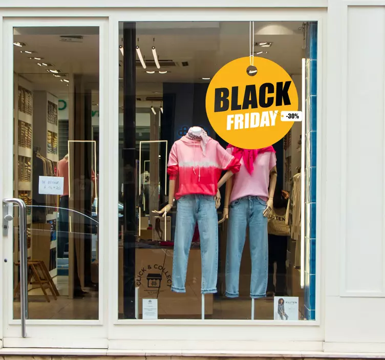 Personlig cirkel Black Friday sticker - TenStickers