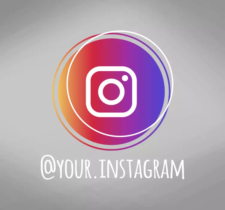 Personlig instagram ikon vindue klistermærke - TenStickers