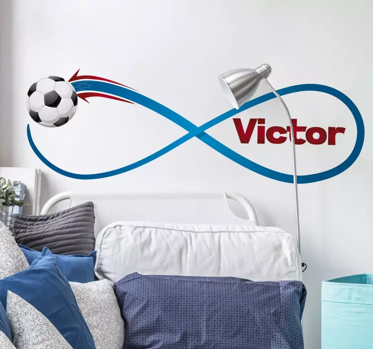 Personlig uendelig fodboldklistermærke - TenStickers