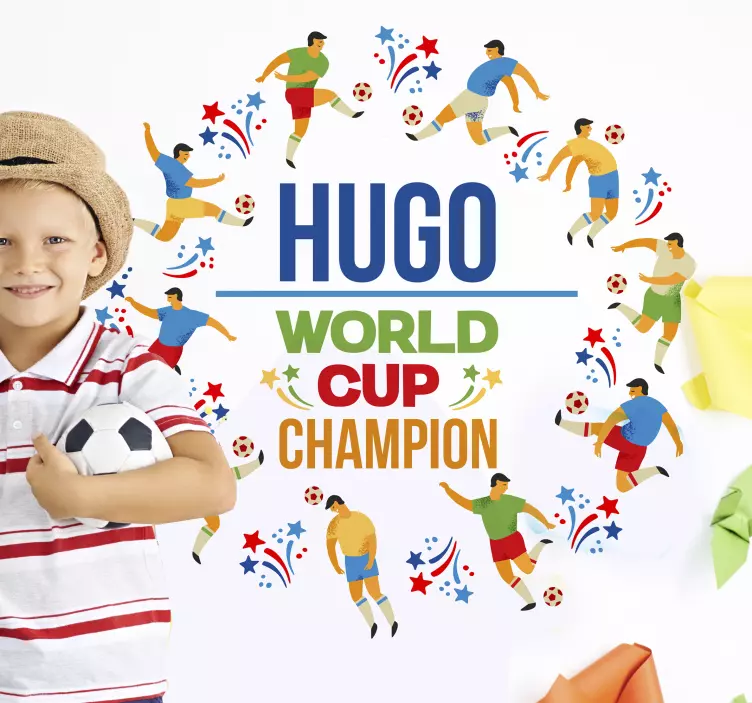 Personlig verdensmester champion klistermærke - TenStickers