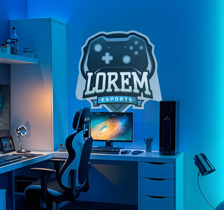 Personligt e-sports logo videospil wallsticker - TenStickers