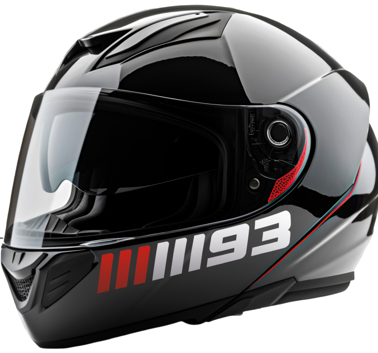 Personligt nummerdesign motorcykelklistermærke - TenStickers