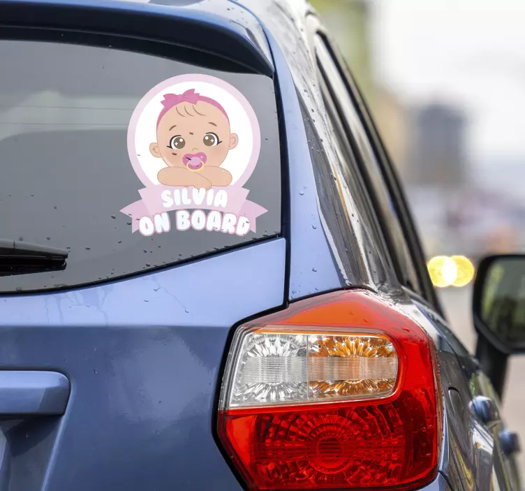 Pige ombord Baby ombord sticker - TenStickers