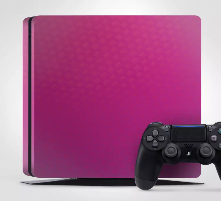 Pink carbon ps4 vinyl klistermærke - TenStickers