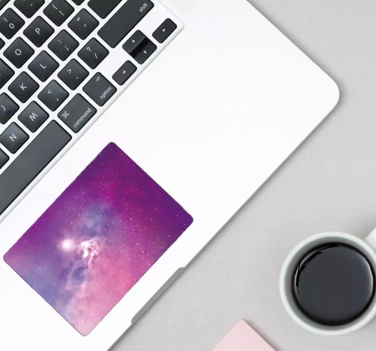 Pink nebula trackpad bærbar computer ssticker - TenStickers