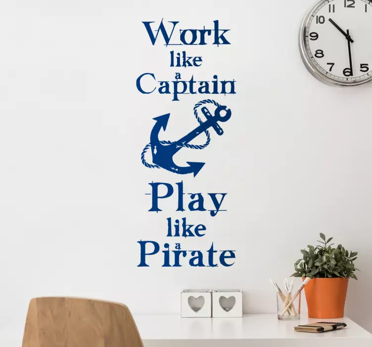 Pirat tekst wallsticker - TenStickers