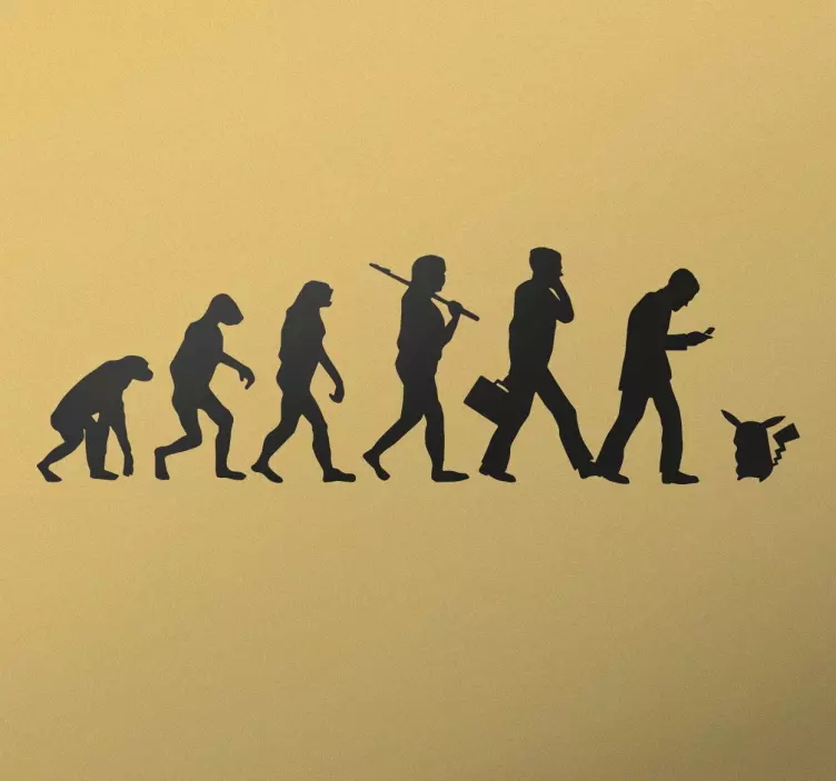 Pokémon human evolution wall sticker - TenStickers