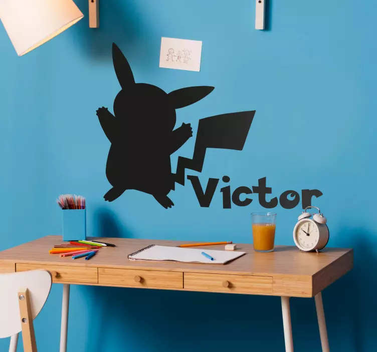 Wallstickers til børn - Pokémon navn klistermærke - TenStickers