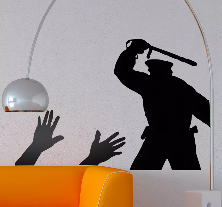 Politiets brutaliteit vægklistermærke - TenStickers