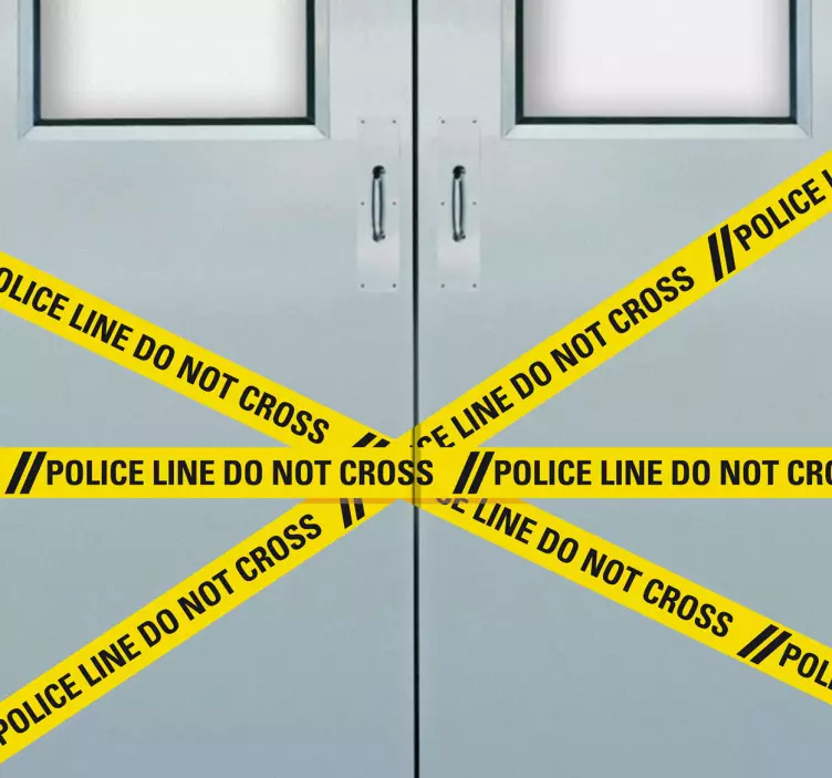 Politilinje krydser ikke klistermærke - TenStickers