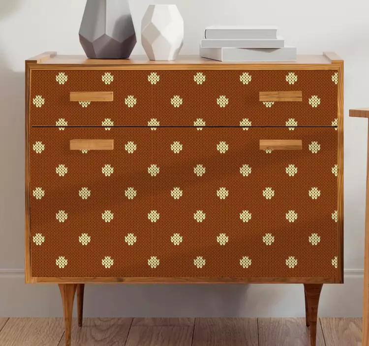 Polkaprikket motiv folie til møbler - TenStickers