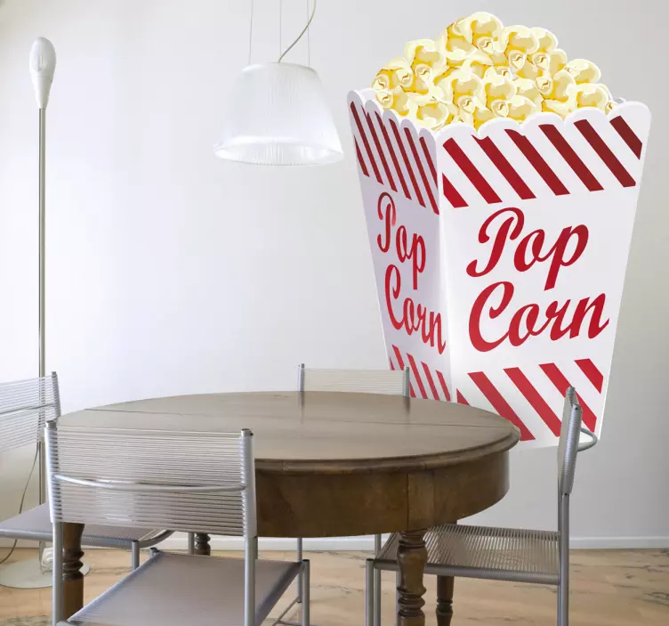 Popcorn illustration vægklistermærke - TenStickers