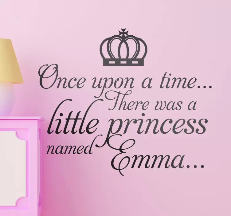 Prinsesse Quote Wallsticker - TenStickers