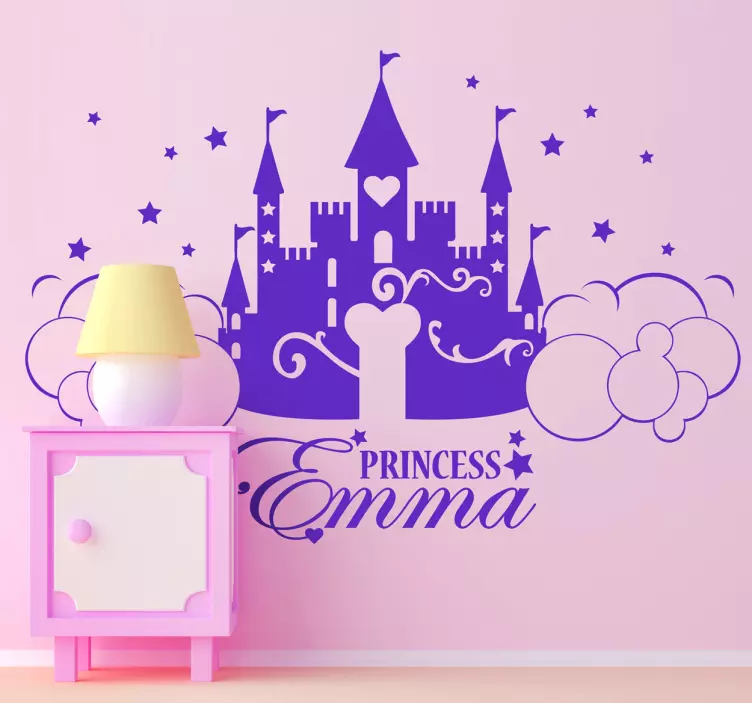 Prinsesse slot børne wallstickers - TenStickers